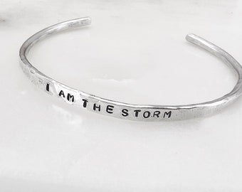 Personalized Bracelet, Personalized Jewelry, Custom Quote Bracelet, Sterling Silver Cuff, Hand Stamped Jewelry, Handmade gift, Gift for her