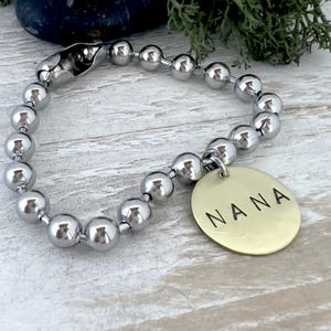 Personalized Bracelet  | Name Charm Bracelet | Mixed Metal Jewelry | Gift For Grandmother | Gift for Mom |  Mothers Day gift