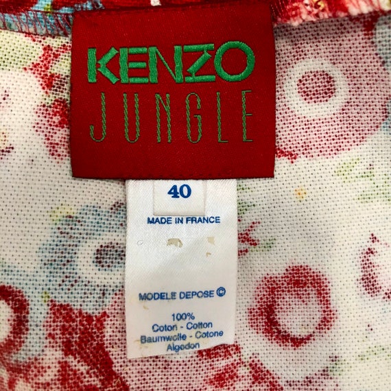 Kenzo Jungle Rare 1980's Floral Print Cotton Mini… - image 5