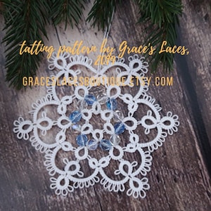 Beaded Snowflake Shuttle Tatting Pattern PDF