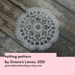 Kleines Doily-Tatting-Muster PDF „Milena“