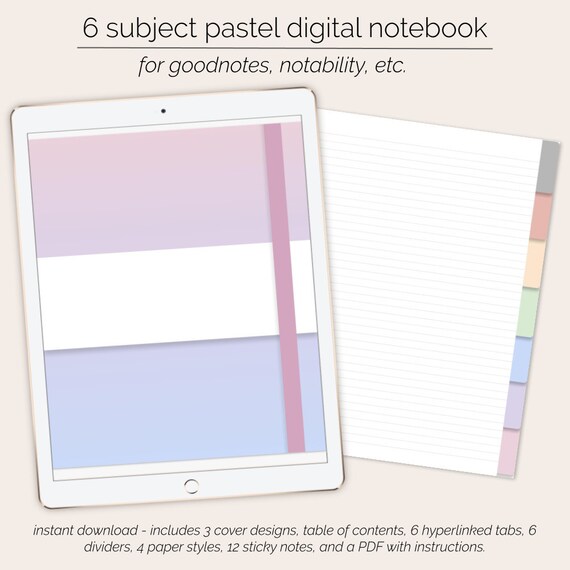 Paper Student Digital Notebook Digital Notebook Goodnotes Digital ...