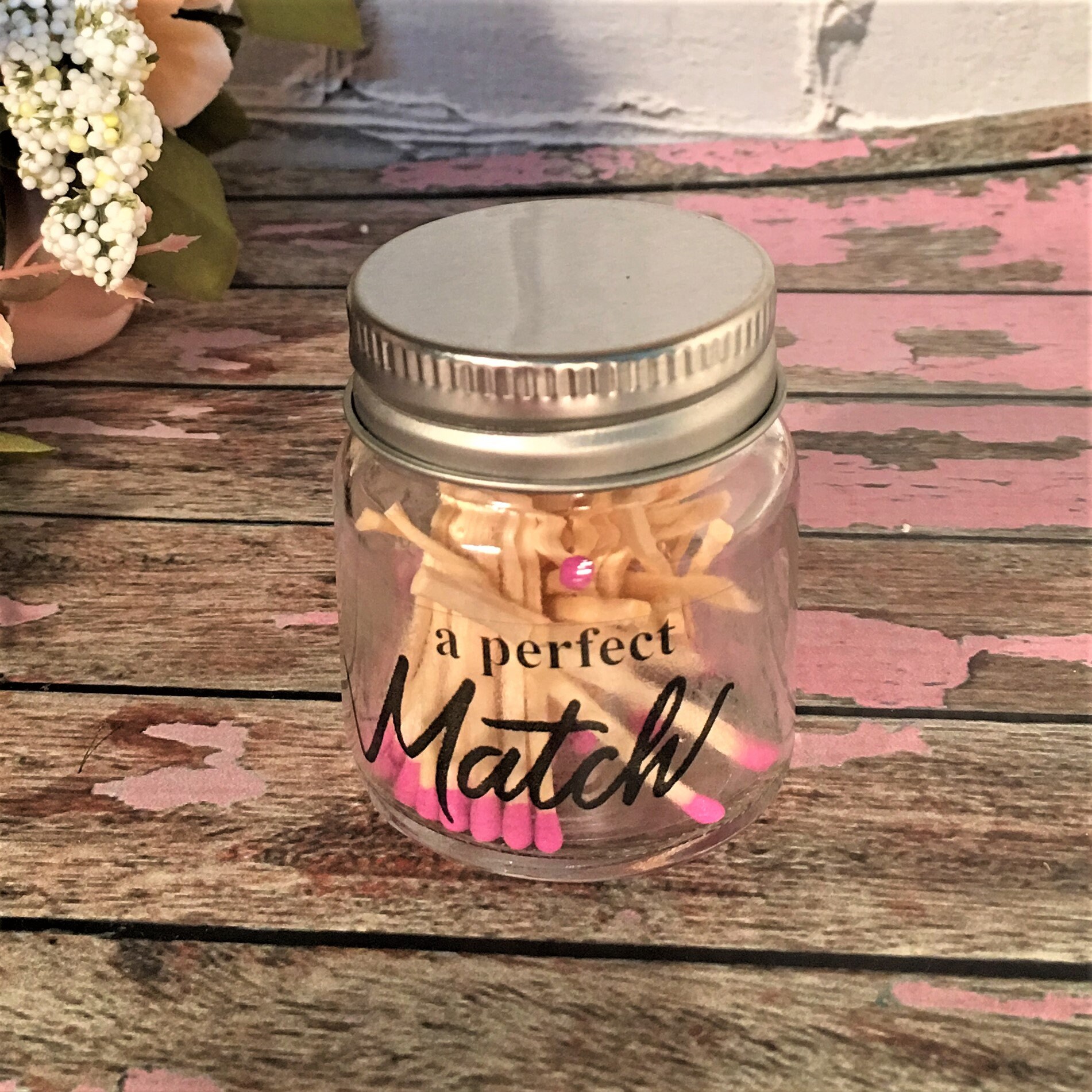 Bottle Matches Matches in a Bottle Bottle of Matches Pink Etsy