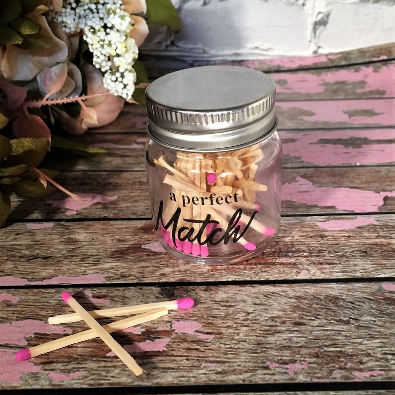 Bottle Matches Matches in a Bottle Bottle of Matches Pink Etsy