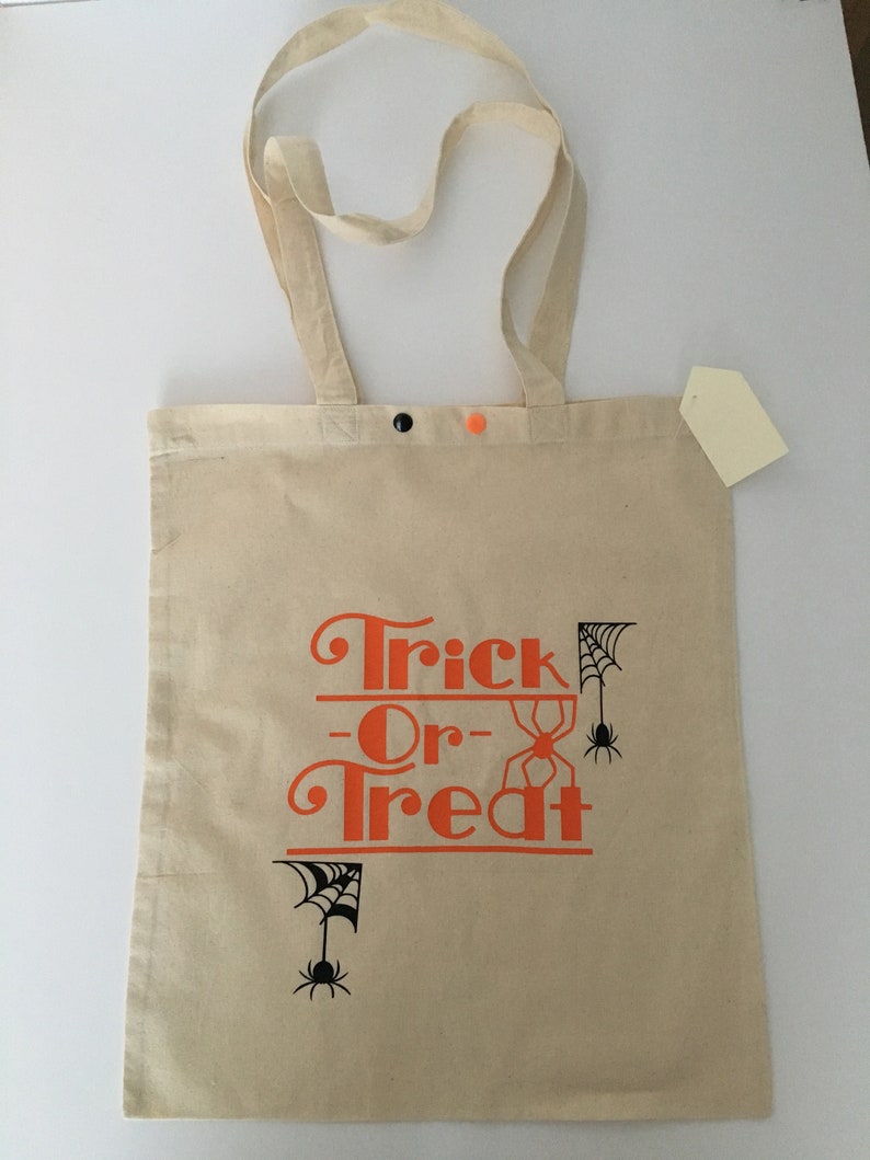 Trick or Treat Halloween Tote Bag Halloween goodie Bags Kids Bags
