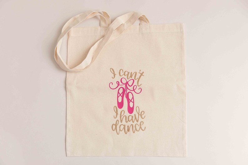 PERSONALISED CUTE BALLERINA Birthday Party Cotton Tote Bag Gift Any Name Girl