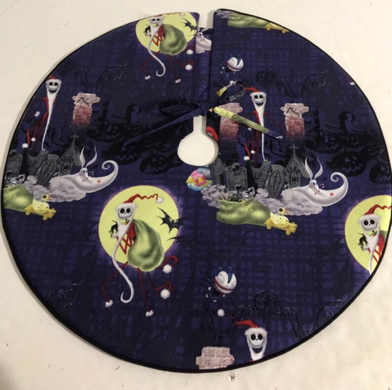 Nightmare before Christmas Tree Skirt 20.5Jack Santa Sally Halloween