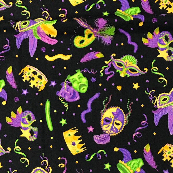 mardi gras tree skirt nearby