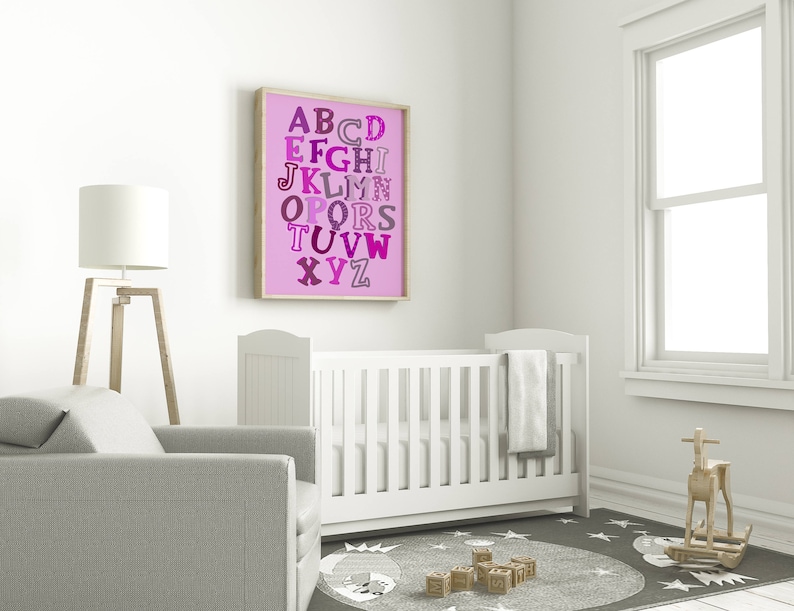 ABC Printable Poster (pink) - Etsy