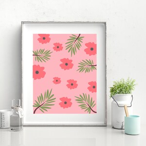 Flowers and Leaves Printable Poster