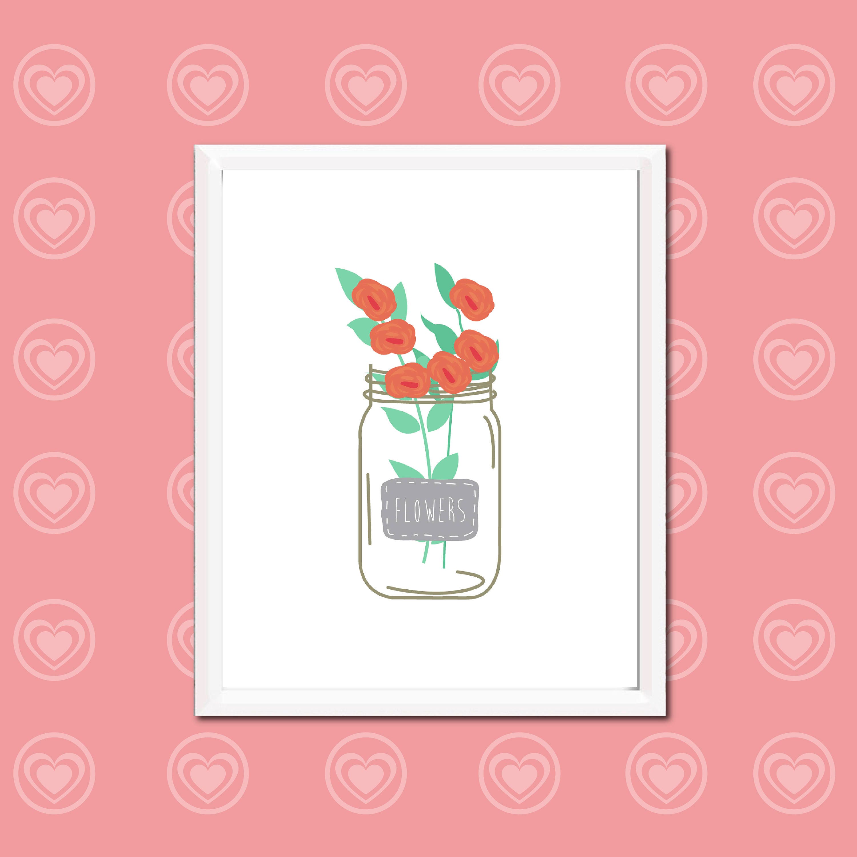 Flowers Jar Printable Poster - Etsy