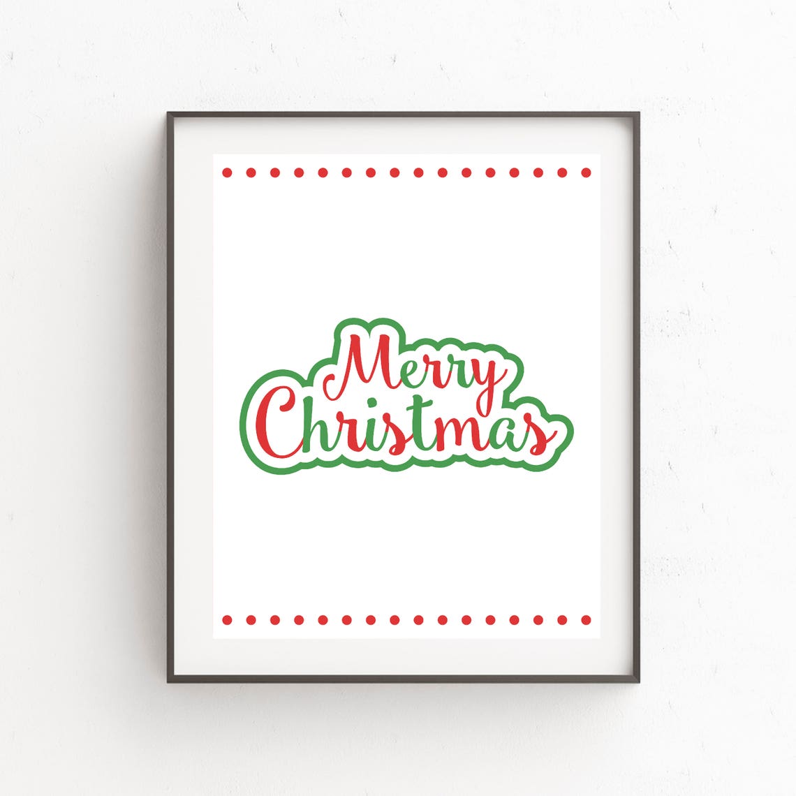 Merry Christmas Poster | Etsy