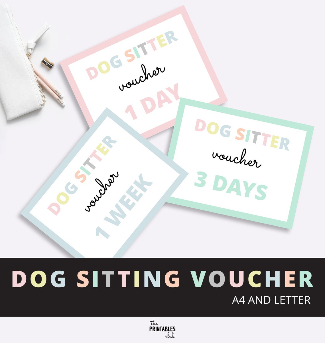 Dog sitting voucher Dog owner gift voucher Dog Sitter Etsy