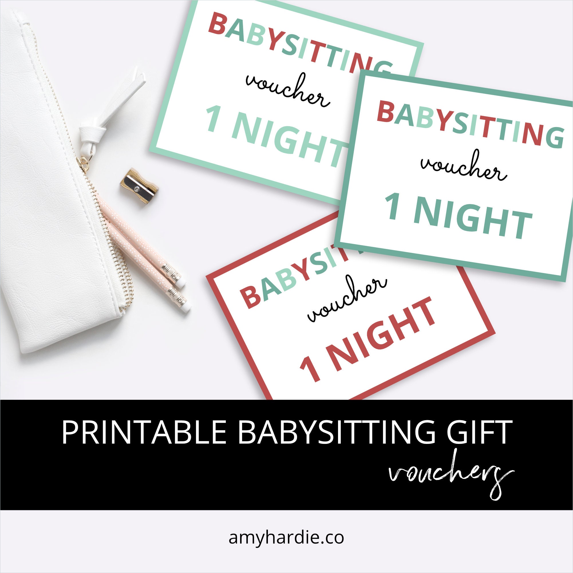 Babysitting voucher Babysitting gift voucher Christmas Gift | Etsy
