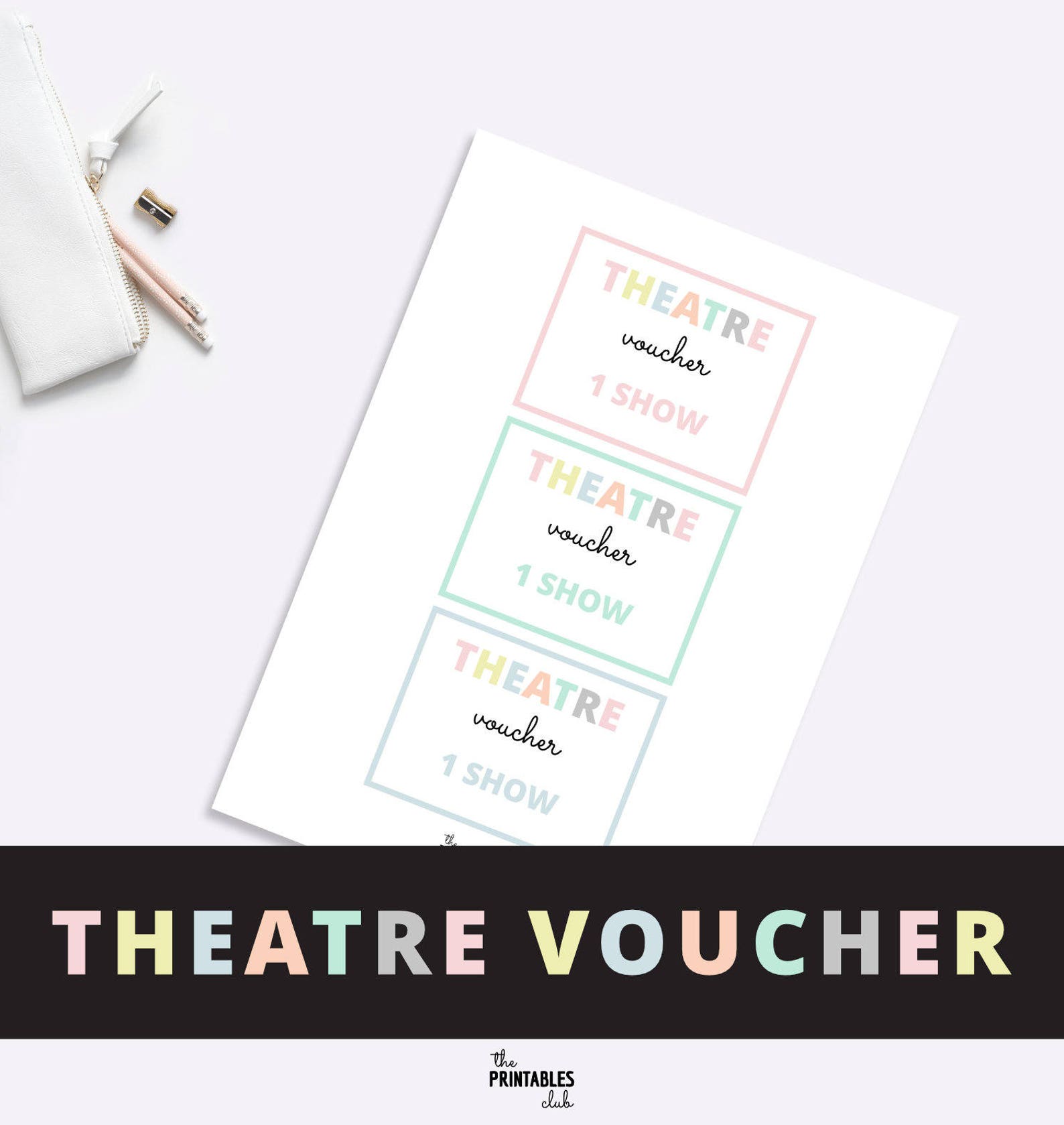 Theatre Show Gift Voucher Theatre Voucher Valentines Gift Etsy