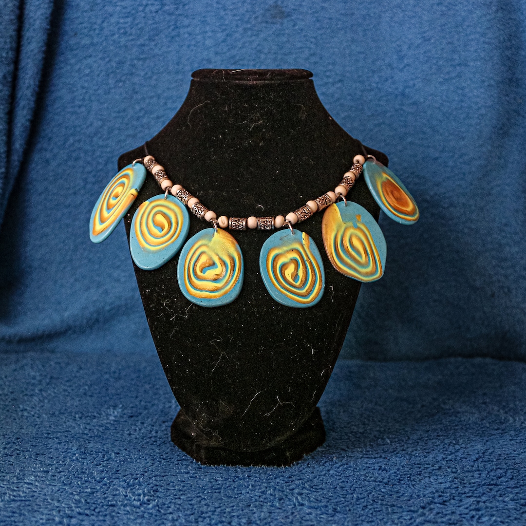 Geometric Sculpey Jewelry Ideas Colorful Polymer Clay Necklace