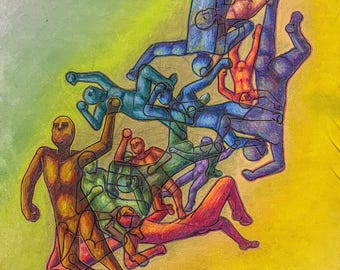 Caída - Pintura original