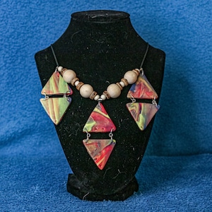 Colorful Polymer Clay Necklace