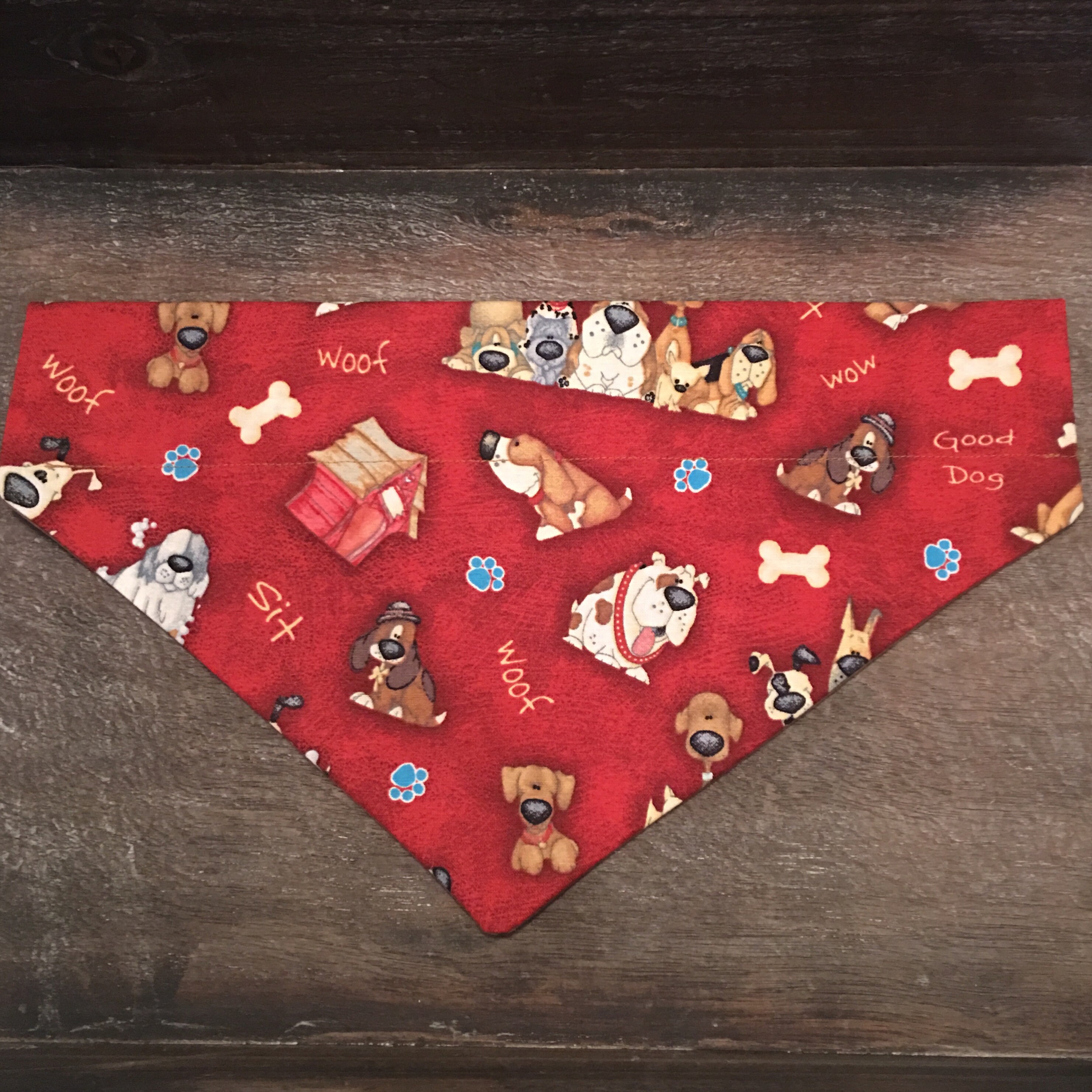 Dog Bandana over the collar Puppies Dog Pattern Etsy