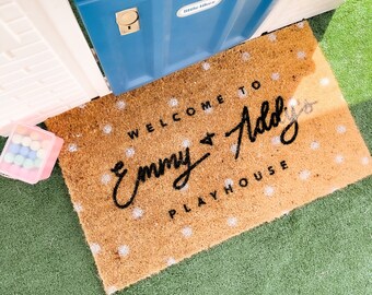 CUSTOM Kid’s Playhouse Door Mat | Kid’s Home | Door Mat | Home Decor | Outdoor Mat | Housewarming | Handmade | Doormat | Play Area