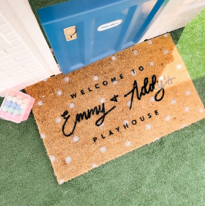 CUSTOM Kids Playhouse Door Mat Kids Home Door Mat Home Etsy