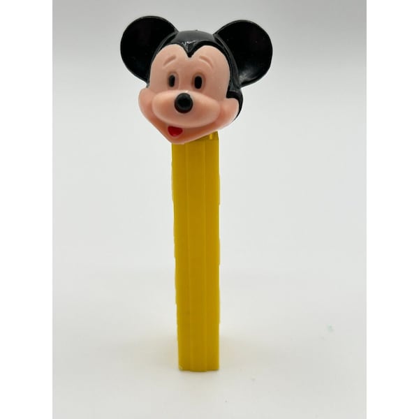 Vintage Mickey Mouse Pez Candy Dispenser, No Feet, Hong Kong, Retired Loose