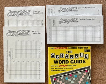 Scrabble Word Guide and Score Pads Replacement Sheets