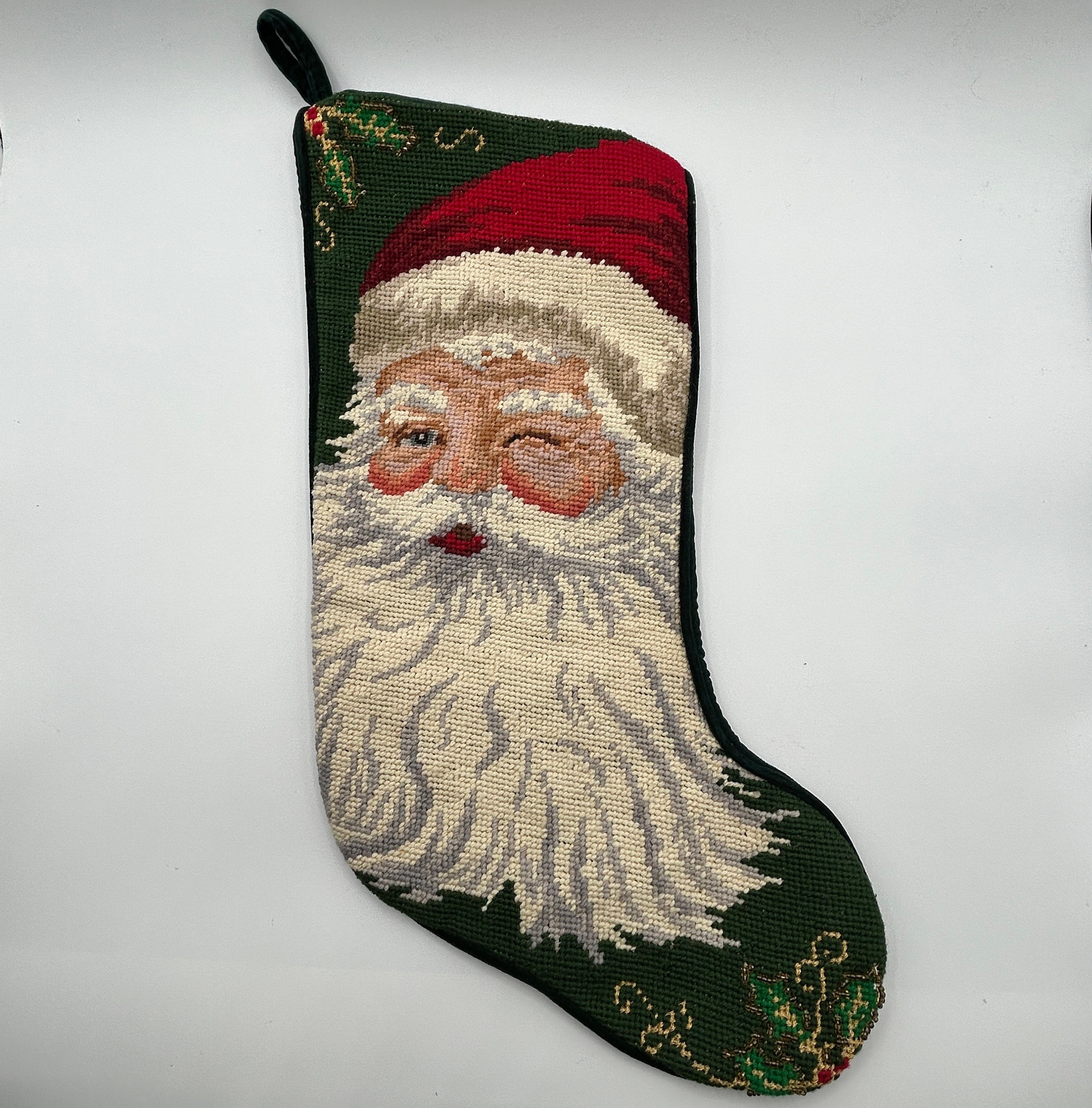 Needlepoint Christmas Stockings Personalized Santa Nutcracker
