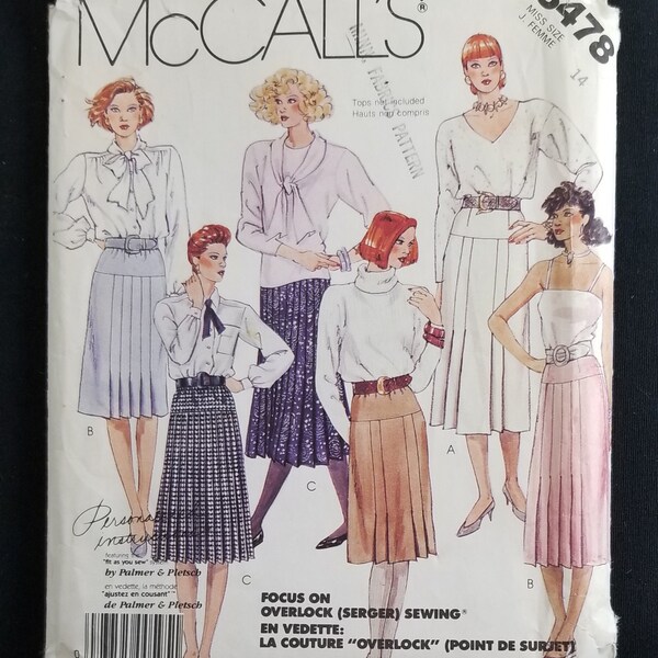 McCall's 3478 Size 14, Fashion Design, Vintage Sewing Patter, Uncut FF
