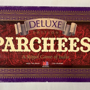 Parcheesi Board Game Vintage Royal Game of India Milton Bradley 1989 Complete