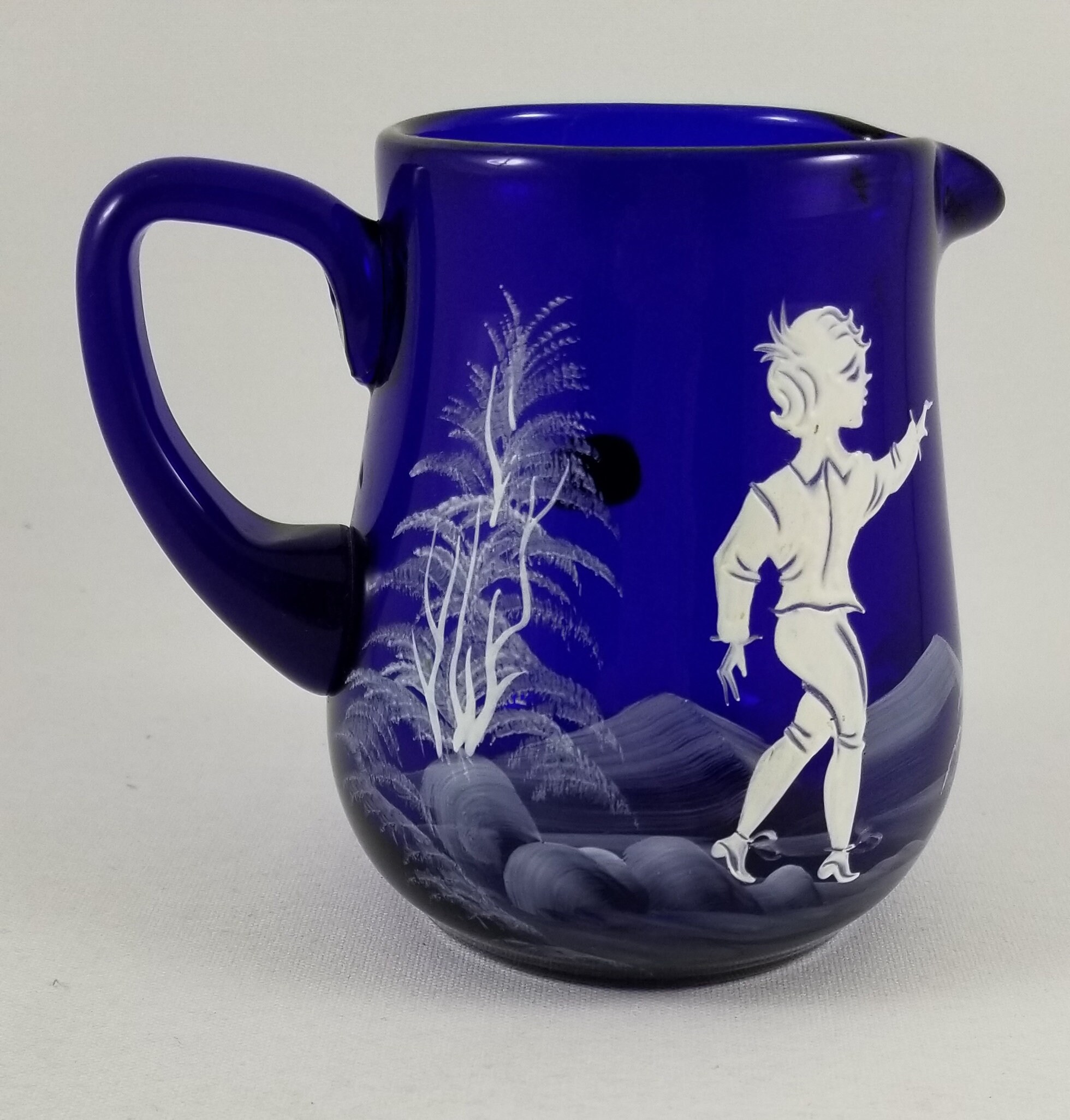 Vintage Blue Pitcher Bohemia Crystal From Czechoslovakia Etsy