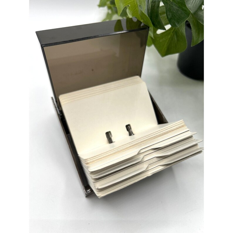 Vintage Eldon Address Card File Box A-Z Tabs Black Base 4.25 Inch ...