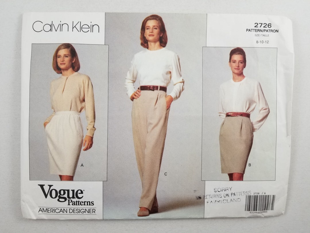 Vogue 2726 Vintage Misses Skirt & Pants Designer Pattern Size - Etsy
