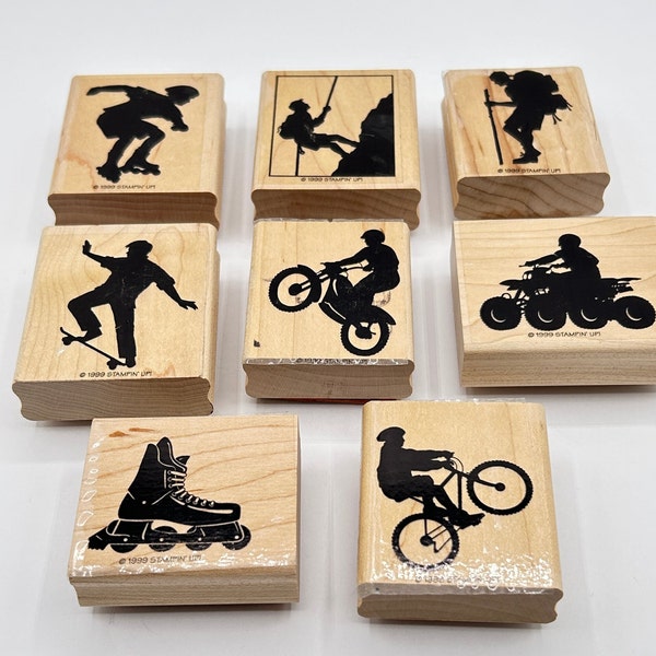 Rubber Stamp YOUR CHOICE Sports Theme, Hiking, Roller Blade, Skate Board, Bicycling, ATV, Climbing, Dirt Bike