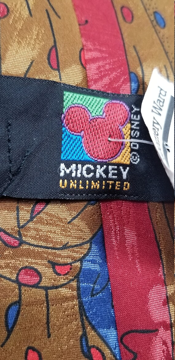 Mickey Mouse Men's Silk Neck Tie  Vintage Novelty… - image 5