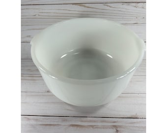 Vintage White Glasbake Milk Glass Mixing Bowl For Sunbeam Mixer 19CJ