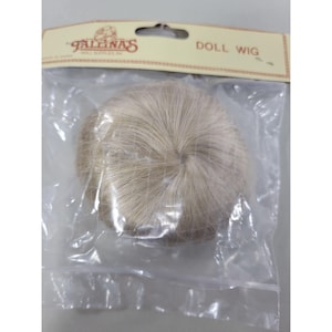 Tallina's Doll Wig Light Blonde Style 959 Size 7" Synthetic Hair Vintage New