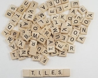Scrabble Tiles 100 Wood Letters Alphabet Words Anagram