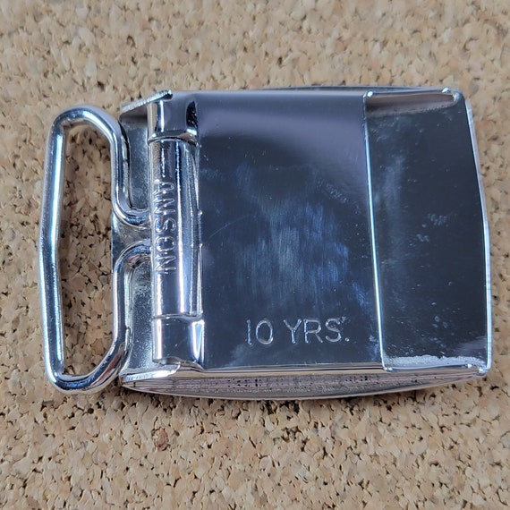 Westinghouse 10 Year Silver Belt Buckle Anson NOS Gem