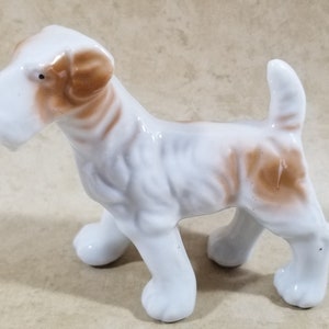 Porcelain Fox Terrier Dog Figurine