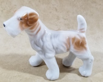 Porcelain Fox Terrier Dog Figurine