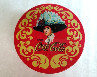 Coca Cola Tin Coaster in Original Tin, Coast Set, Coca Cola Memorabilia  Vintage