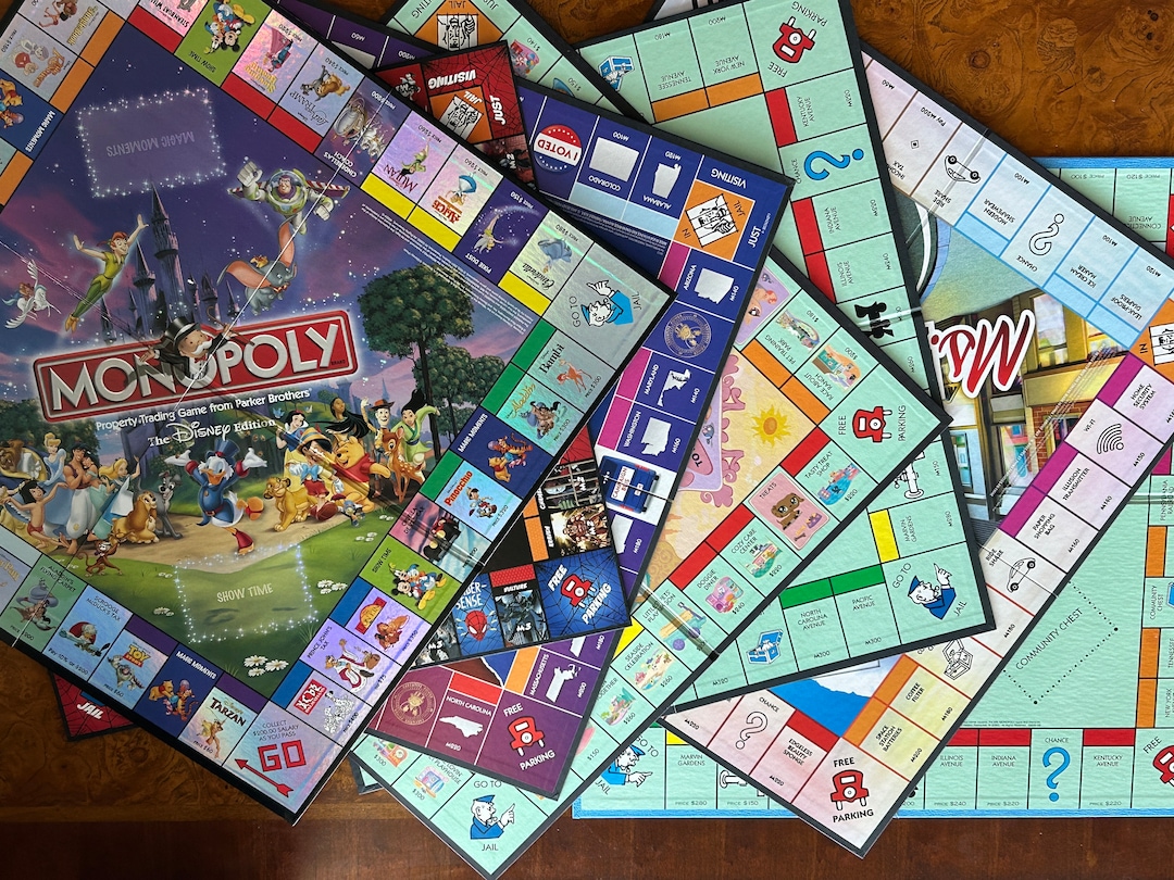 Variety of Monopoly Board Game Replacements, Crafts, Game Room, Wall ...