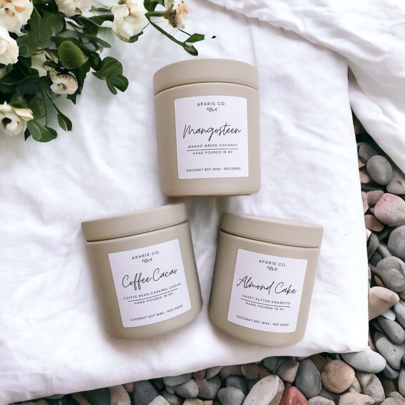 Mangosteen Wooden Wick Candle in Lux Tin, Virgin Coconut Soy Wax Candle