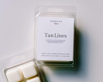 Tan Lines Wax Melts: Sunscreen Scent, Vegan Home Fragrance