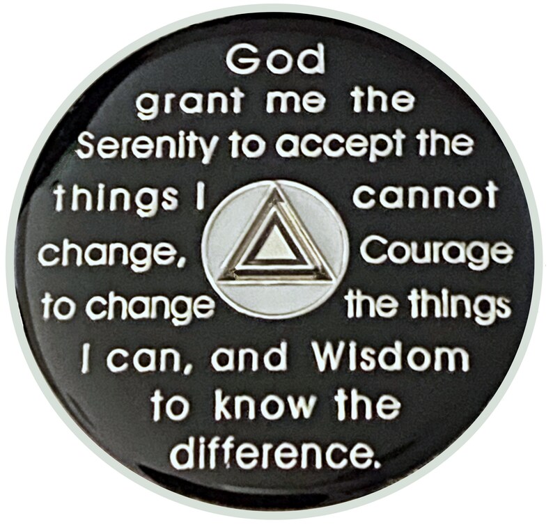 12 Step Token 22 Year AA Coin Silver Color Plated Medallion Alcoholics anonymous coin Recovery Chip
