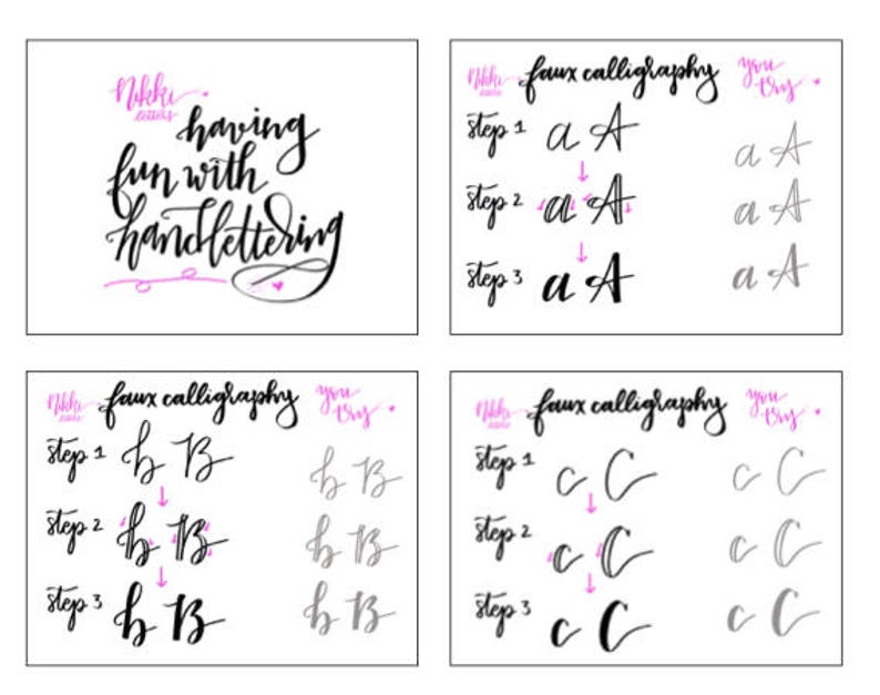 Nikki Letters: Having Fun With Handlettering - Etsy