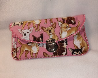 Geldtasche/Handytasche "Chihuahua", Handtasche Ordnung, Aufbewahrung Kleinkram, Tasche klein