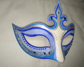 Halbmaske "Eis Prinzessin", Maske, Verkleidung Halloween, venezianische Gesichtsmaske, Masquerade, Venedig