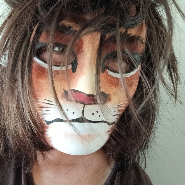 Maske "Löwe", Verkleidung Fasching, Karneval, Halloween, Gesichtsmaske, Masquerade